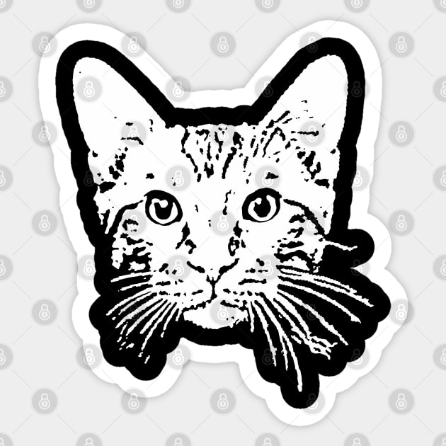 Tabby Cat Sticker by childofthecorn